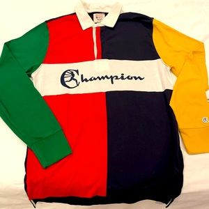 Todd Snyder champion colorblock vintage rugby polo long sleeve shirt M